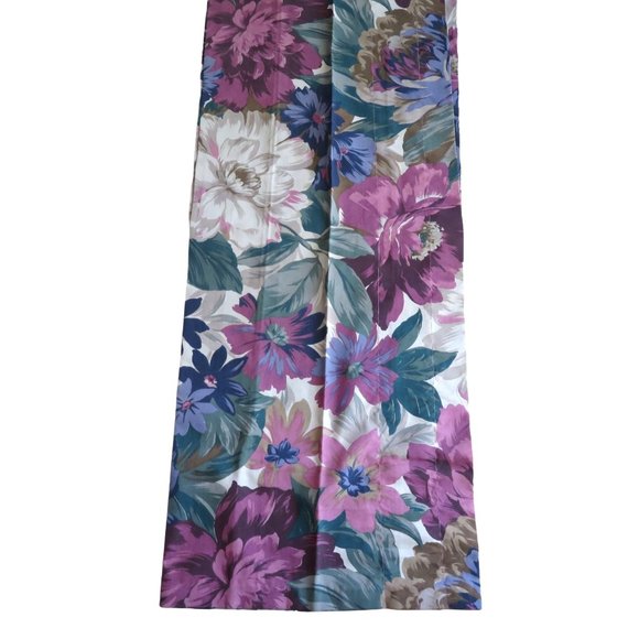 DAN RIVERS Large Floral Print Curtain Valance Pocket Rod 17 x 86 Red Rose Flower - Picture 8 of 9